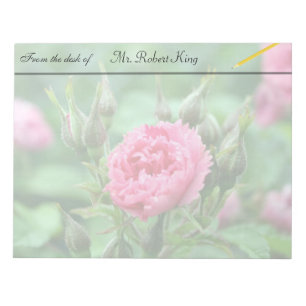Rosa Blüte, Blumenfotografie. Notizblock
