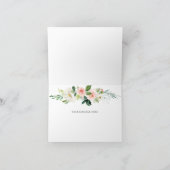 Rosa Blüte Blüte Babydusche Danke Karte (Innenseite)