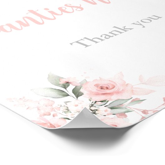 Rosa Blüte, Brautparty Poster (Ecke)