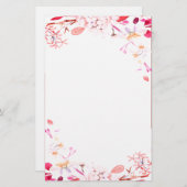 Rosa Blüte Briefpapier (Vorne/Hinten)