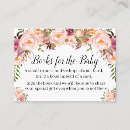 Rosa Blüte Bringen Sie eine Babyduschkarte mit ein Platzkarte