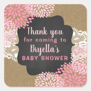 Rosa Blüte dankt Ihnen für kommenden Aufkleber