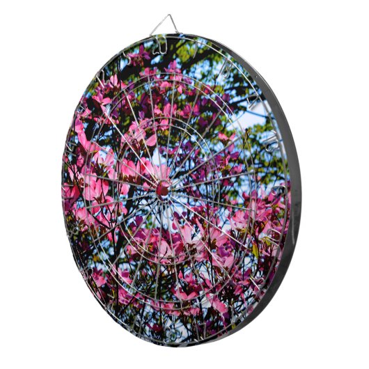 Rosa Blüte Dogwood Dartscheibe (Vorderseite rechts)