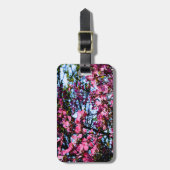 Rosa Blüte Dogwood Gepäckanhänger (Vorderseite vertikal)