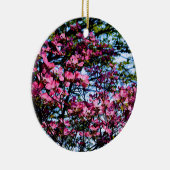 Rosa Blüte Dogwood Keramik Ornament (Rechts)