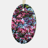 Rosa Blüte Dogwood Keramikornament (Links)