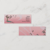 Rosa Blüte - dünn Mini Visitenkarte (Vorne/Hinten)