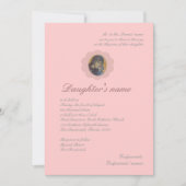 Rosa Blüte Einladung (Vorderseite)