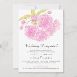 Rosa Blüte Frühjahrshochzeit verschoben überarbeit Einladung