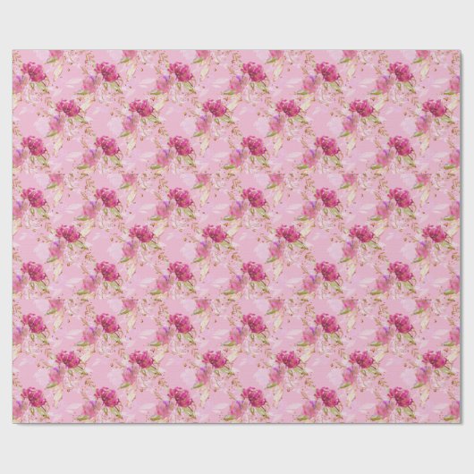 Rosa Blüte Geschenkpapier (Flach)