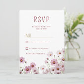 Rosa Blüte Kosmos Blume UAWG Einladung (Stehend Vorderseite)