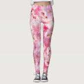 Rosa Blüte Leggings (Vorderseite)