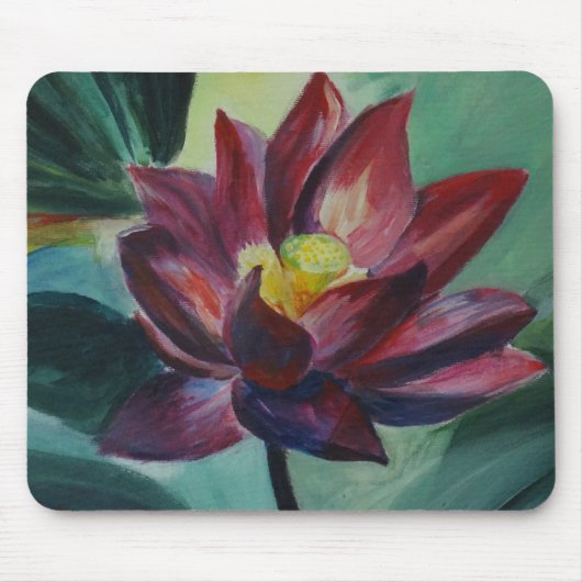 Rosa Blüte Lotus Blume Mousepad (Vorne)