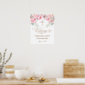 Rosa, Blüte, Mädchen, Begrüßungszeichen, Poster (Küche)
