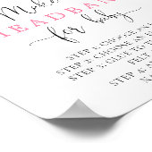 Rosa Blüte Make a Headband for baby Dusche Poster (Ecke)