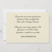 Rosa Blüte mit Blatt einfache rustikale moderne Ho Dankeskarte (Rückseite)