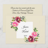 Rosa Blüte mit Blatt einfache rustikale moderne Ho Dankeskarte (Vorne/Hinten)