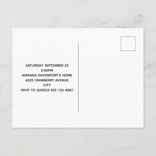 Rosa Blüte mit Diamond Tiara Princess Birthday Einladungspostkarte (Rückseite)