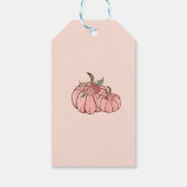 Rosa Blüte mit grünen Blätter Kinderdusche Geschenkanhänger (Rückseite)