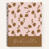 Rosa Blüte mit Name Notizblock (Vorderseite)