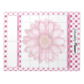 Rosa Blüte — Monatlicher Plan Notizblock (Vorderseite)