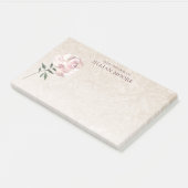 Rosa Blüte Post-it Klebezettel (angewinkelt)