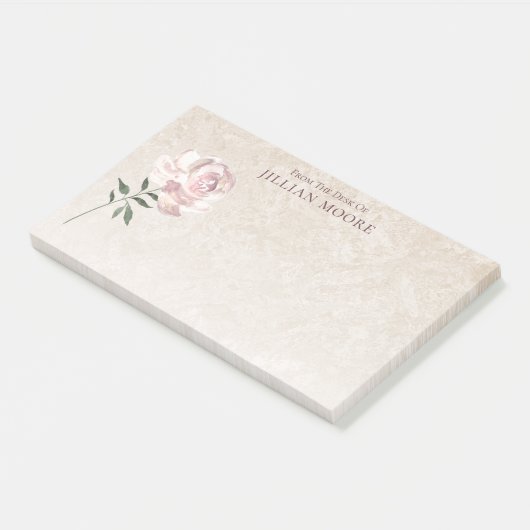 Rosa Blüte Post-it Klebezettel (angewinkelt)