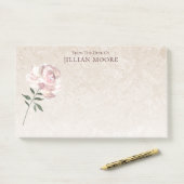 Rosa Blüte Post-it Klebezettel (Auf Schreibtisch)