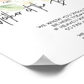 Rosa Blüte reserviert für Mutter der Braut Hochzei Poster (Ecke)