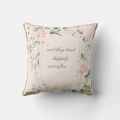 Rosa Blüte Romantische Hochzeit mit Blumen Einladu Kissen (Rückseite)