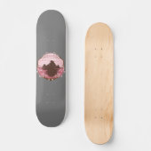Rosa Blüte Skateboard (Vorderseite)