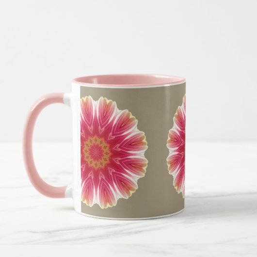 Rosa Blüte Tasse (Links)