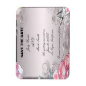 Rosa Blüte und Schmetterling speichern das Datumsf Magnet (Vertikal)