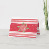 Rosa Blüte und Streifen Karte (Rückseite)