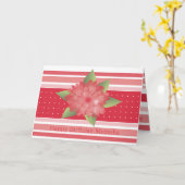 Rosa Blüte und Streifen Karte (Gelbe Blume)