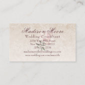 Rosa Blüte Visitenkarte (Rückseite)