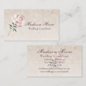 Rosa Blüte Visitenkarte (Vorne/Hinten)