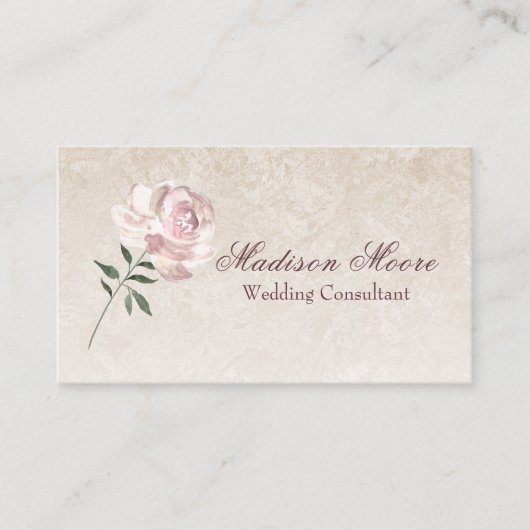 Rosa Blüte Visitenkarte (Vorderseite)