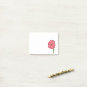 Rosa Blüte Voll Post-it Klebezettel (Auf Schreibtisch)