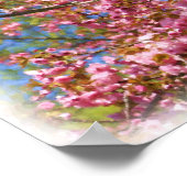 Rosa Blüten Aquarellfarben Foto Malerei Blume Poster (Ecke)