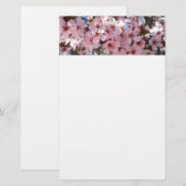 Rosa Blüten auf Zierblumen Briefpapier (Vorne/Hinten)