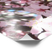 Rosa Blüten auf Zierblumen Fotodruck (Ecke)