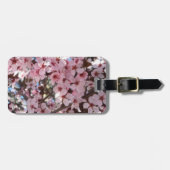 Rosa Blüten auf Zierblumen Gepäckanhänger (Vorderseite horizontal)