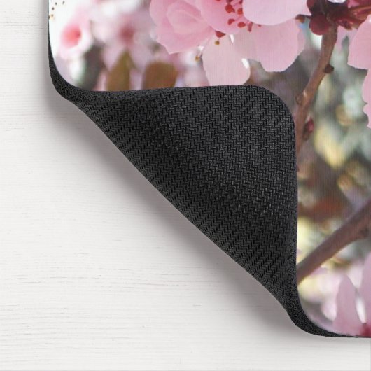 Rosa Blüten auf Zierblumen Mousepad (Ecke)