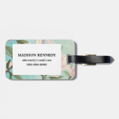 Rosa Blüten aus dem Süden Gepäckanhänger (Rückseite horizontal)