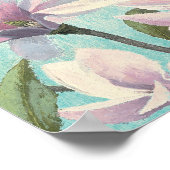 Rosa Blüten aus dem Süden Poster (Ecke)