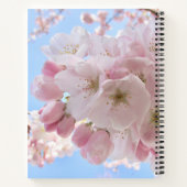 Rosa Blüten blauer Himmel. Notizblock (Rückseite)