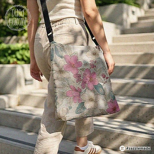 Rosa Blüten Blumen-Tasche Tasche