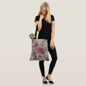 Rosa Blüten Blumen-Tasche Tasche (Am Model)