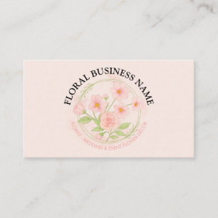 Rosa Blüten Blumen  Visitenkarte